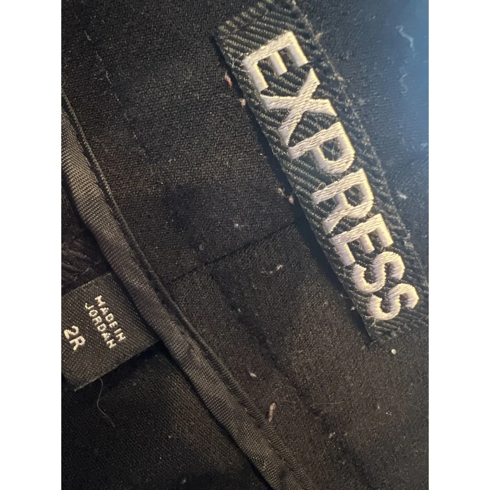 Express Skinny Pants Trousers Black size 2 Mid Rise Zippers Moto Y2K 90s Stretch